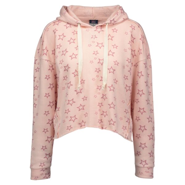 Women's Fleece Starry Crop Hooded Sweatshirt Thumbnail