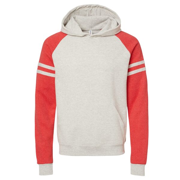Unisex NuBlend Varsity Color-Block Hooded Sweatshirt Thumbnail