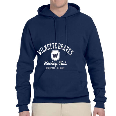 Adult Boys Navy Pullover Hoodie - Adult 8 oz. NuBlend® Fleece Pullover Hood Thumbnail